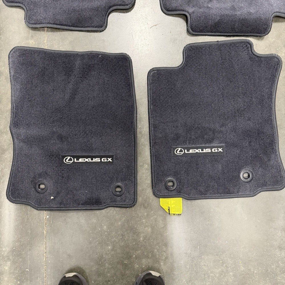 Lexus GX Factory 5PC Carpet Floor Mat Set 2014-2023 With 3RD Row Black - Picture 2 of 4